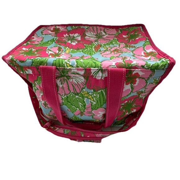 Lilly Pulitzer Insulated Beach Cooler BIG FLIRT 15.5x10x12 Tropical Hibiscus NWT - Picture 4 of 10